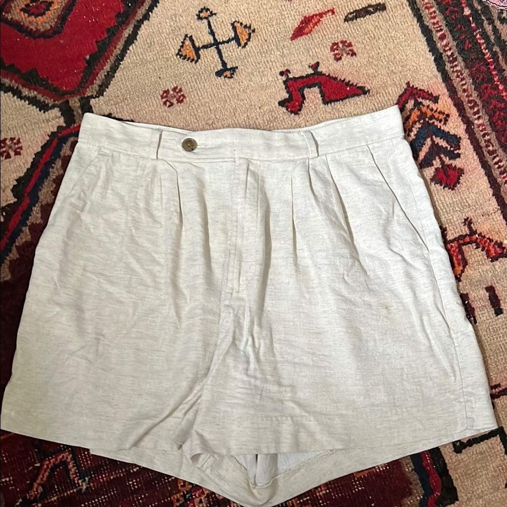 Banana republic High-Waisted Cream Shorts